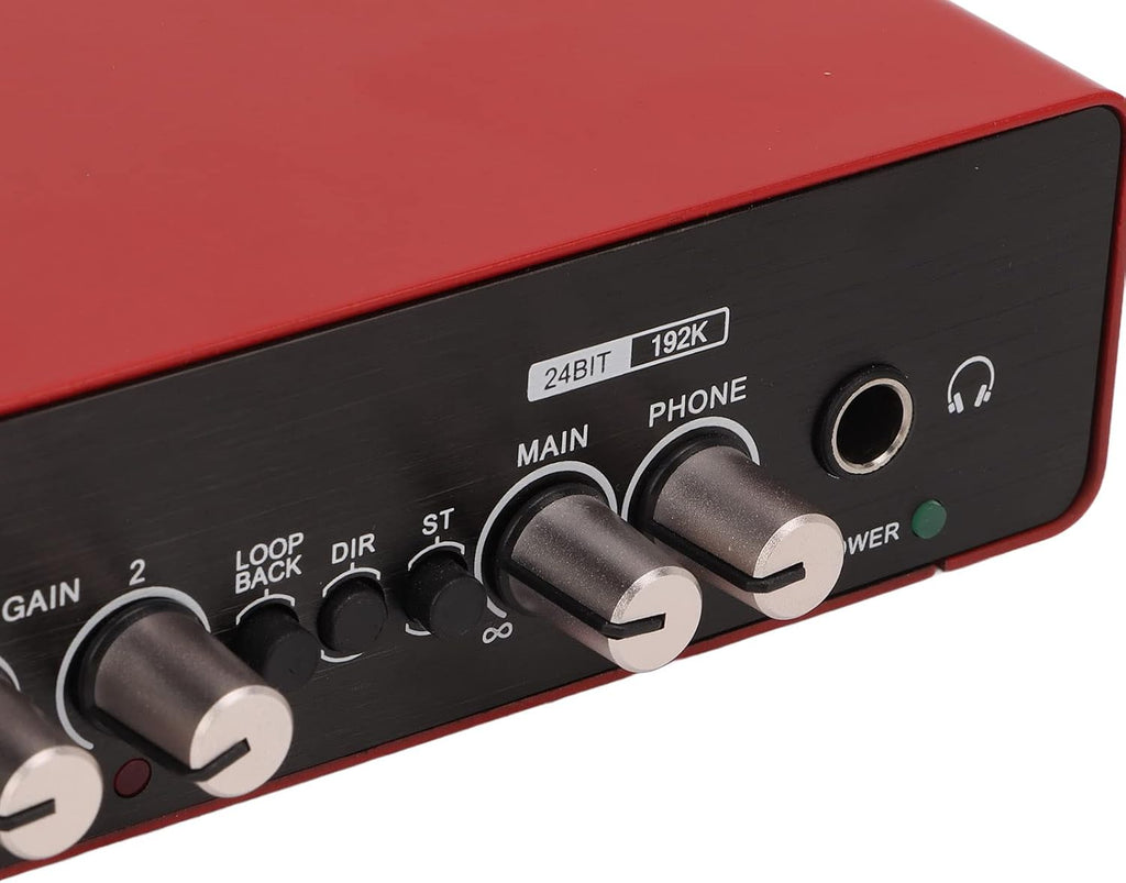 Live Sound Card USB Portable Voice Changer Sound Mixer Board Audio Interface DJ Mixer Sound Audio Mixer Board Podcast Equipment Guitar Voice Changer for Streaming Podcasting Gaming