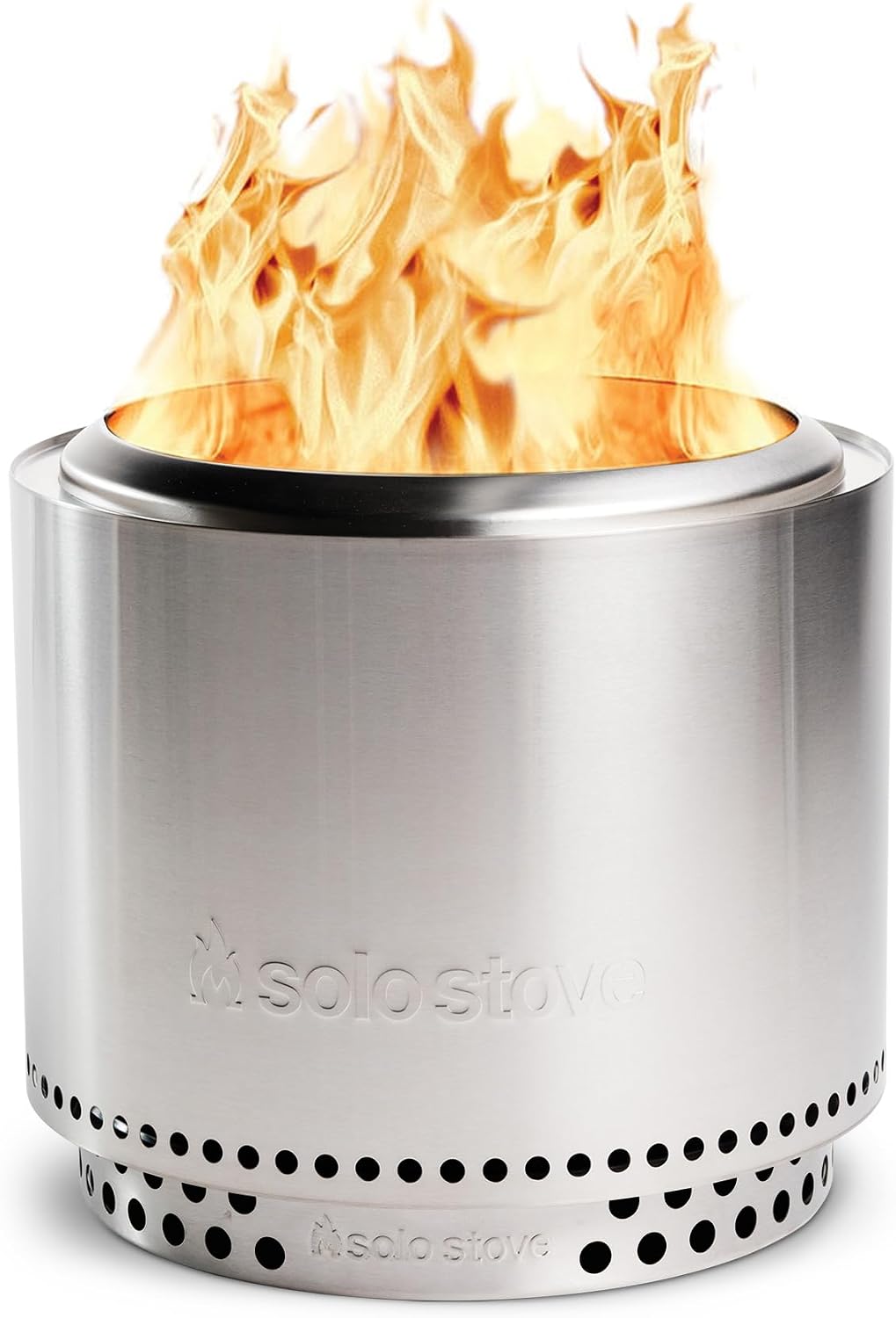Solo Stove Bonfire with Stand | 19.5' Smokeless Fire Pit, Removable Ash Pan | Portable Stainless Steel Wood Burning Outdoor Fireplace, Ideal for 4–6 People, 21.75 lbs