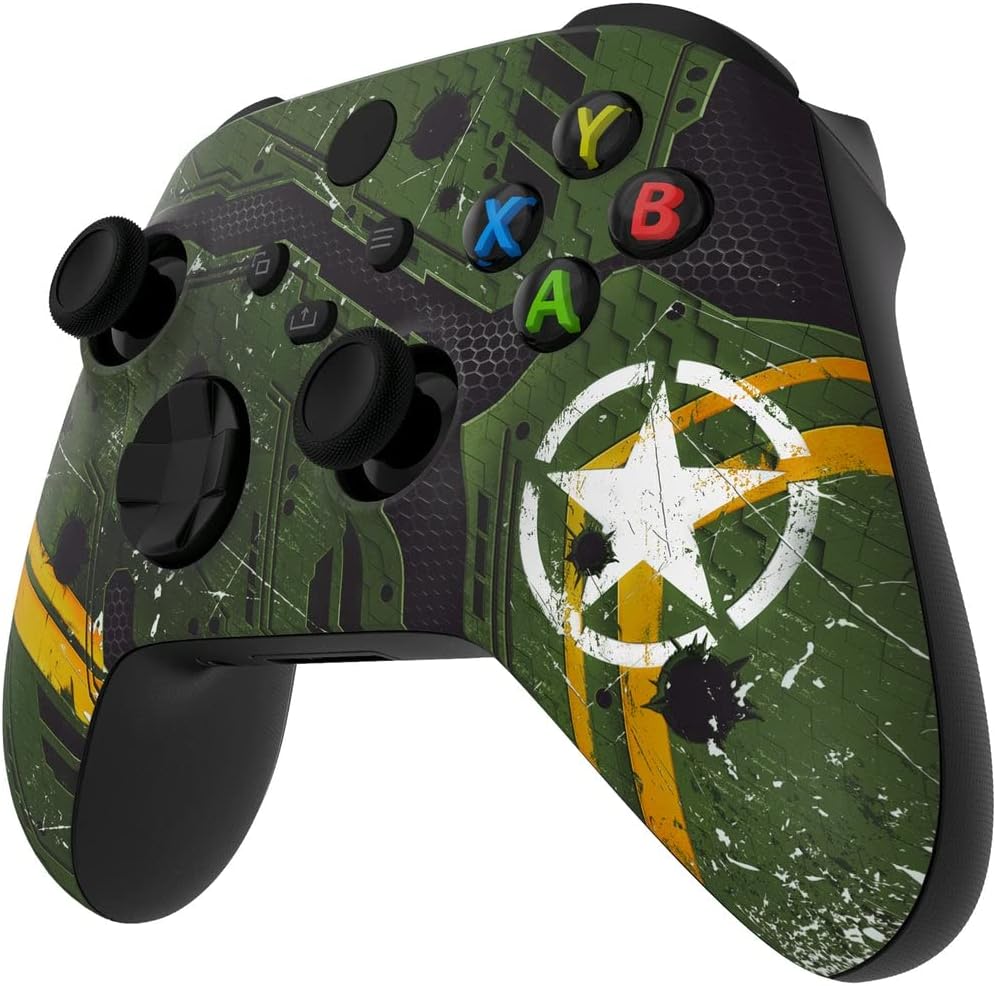 Custom Controllerzz Wireless Controller for Microsoft Series X/S & One - Custom Soft Touch Feel - Custom Series X/S Controller (X/S WWII v2)