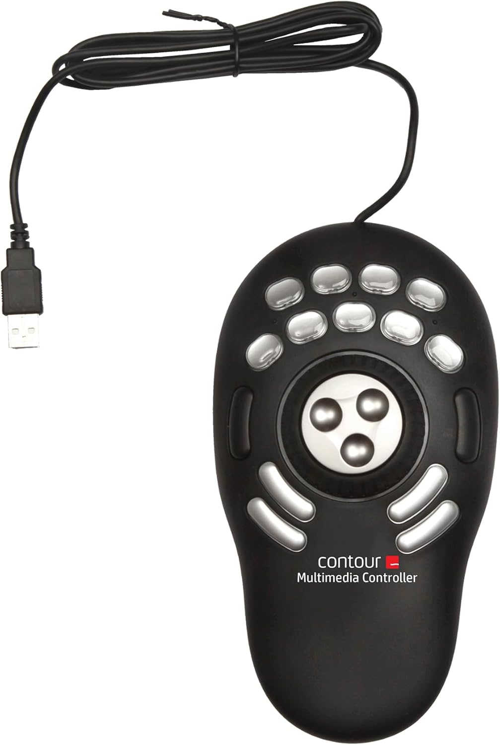 Contour ShuttlePRO v2 - Multimedia Controller with Jog Wheel & 15 Custom Programmable Buttons | Ideal for Video, Audio & Photo Editing | Mac & PC Compatible - Black
