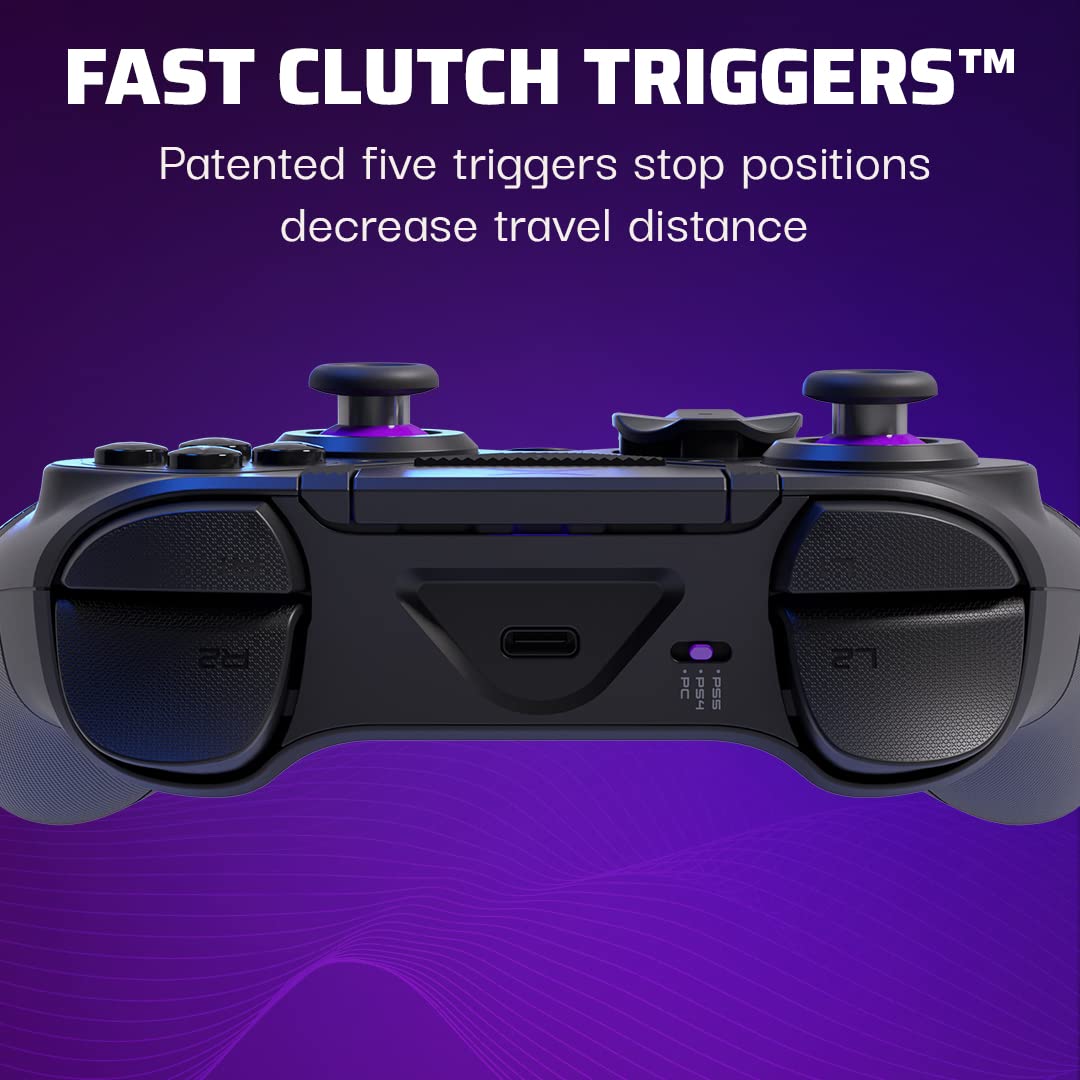 PDP Victrix Pro BFG Wireless Gaming Controller for Playstation 5 / PS5, PS4, PC, Modular Esports Gamepad, Remappable Buttons, Customizable Triggers/Paddles/D-Pad/Fightpad, PC App, Black