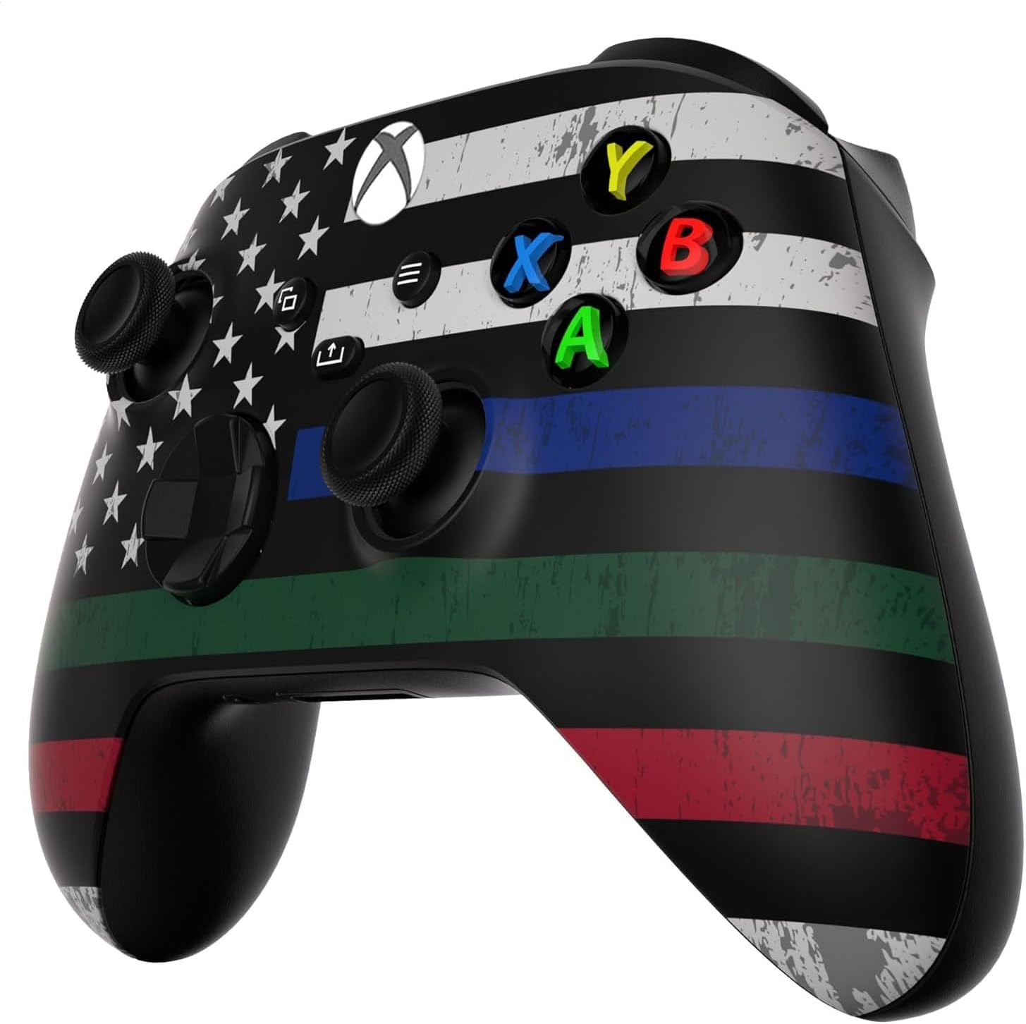 Custom Controllerzz Wireless Controller for Microsoft Xbox Series X/S & Xbox One - Custom Soft Touch Feel - Custom Series X/S Controller (X/S Thin Line Tribute)