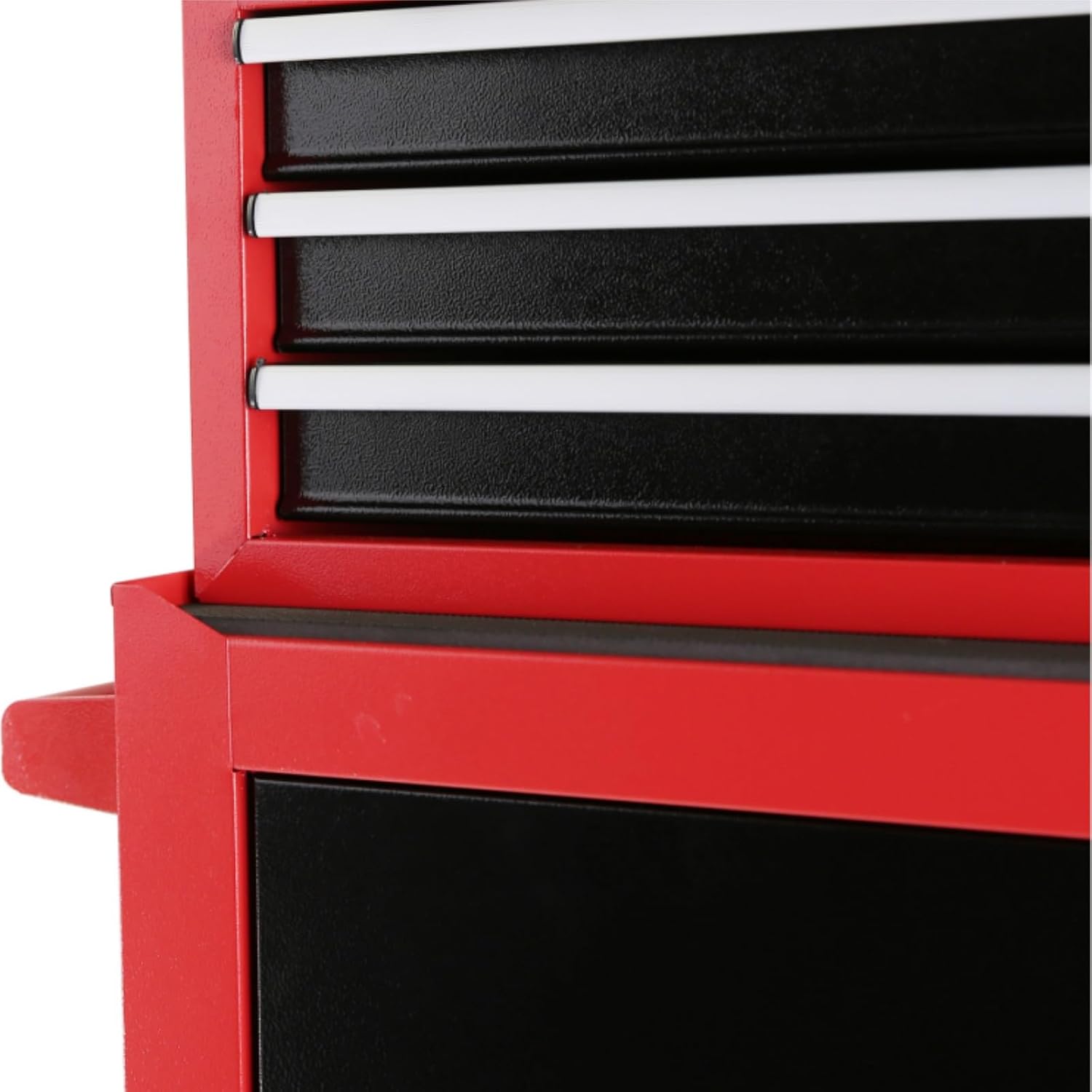 Tool Cart Rolling Garage Workshop Tool Detachable 3 Drawer Rolling Tool Chest with Large Storage Cabinet and Adjustable Shelf Red