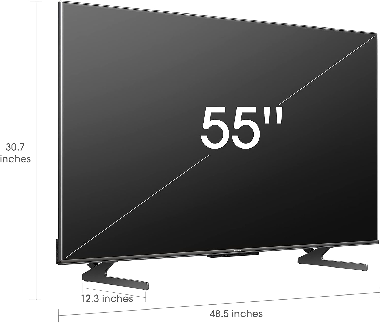 Hisense 55U8H QLED U8H Series Quantum 4K ULED Mini-LED 55-Inch Class Google Smart TV with Alexa Compatibility, Quantum Dot, 1500-Nit HDR10+, Black