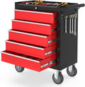 5 Drawers Rolling Tool Box, Portable Storage Tool Chest with Wheels, Rolling Tool Box with Lock for Warehouse, Garage, Repair Shop and Tool Room