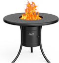 BALI OUTDOORS Dual 1-Pound Propane Fire Pit Outside, 26 inch Outdoor Fire Pit Black, Round Firepit Table for Outside Patio