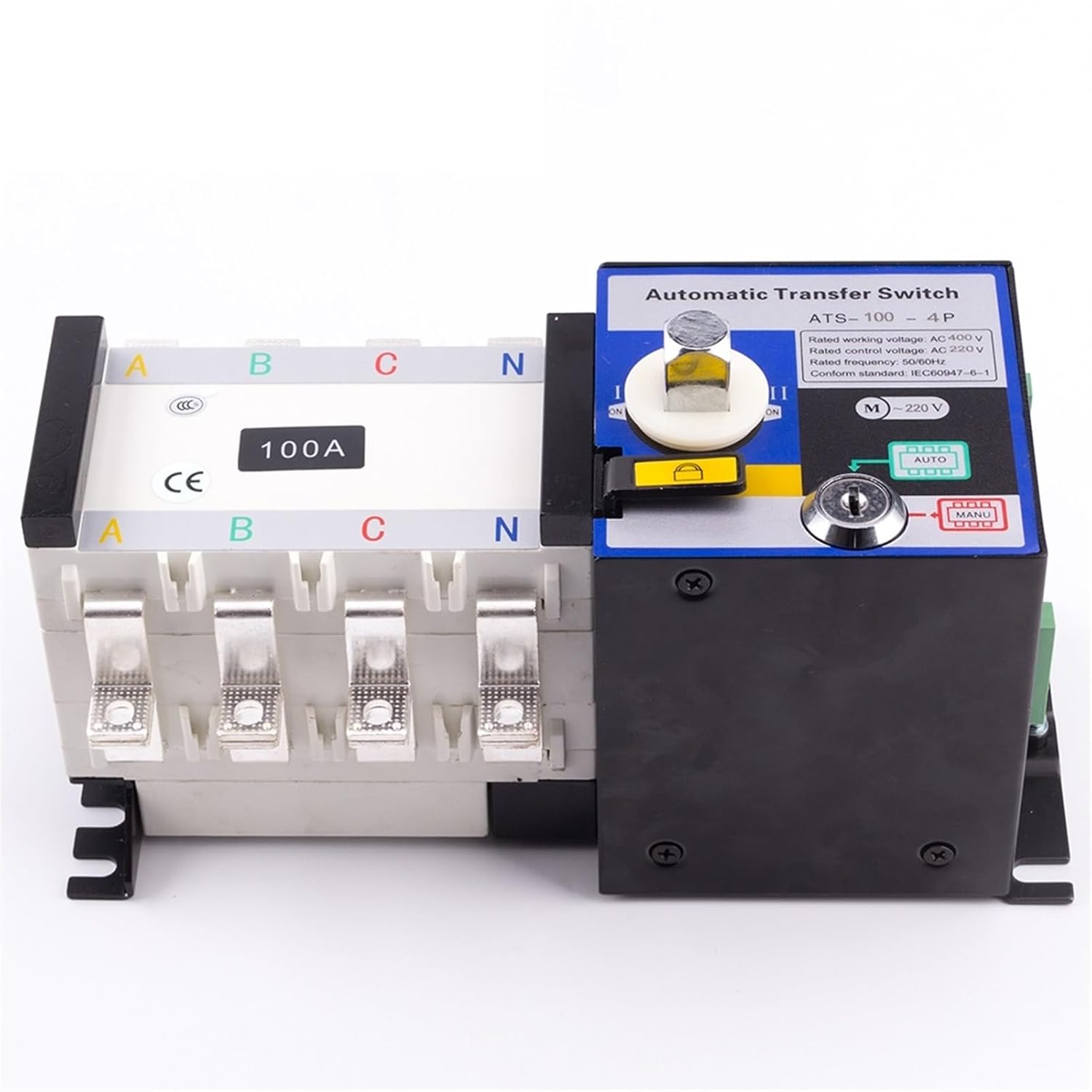 4P 100A Universal ATS Automatic Transfer Switch Dual Power Transfer Switch AC Diesel Generator Part Single Three Phase