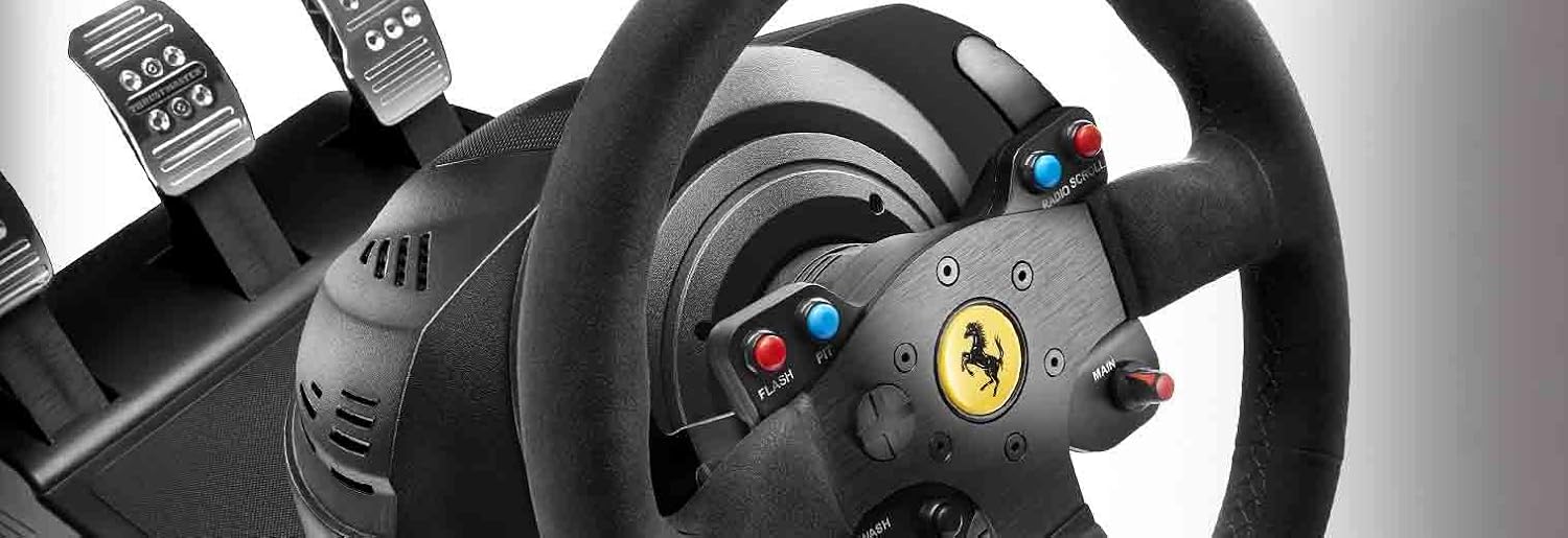 Thrustmaster T300 Force Feedback Ferrari Integral RW Alcantara Edition Racing Wheel (compatible w/ PS5, PS5 Pro, PS4 & PC)