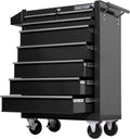 Tool Chest Heavy Duty Cart Steel Rolling Tool Box 7 Drawer Cart (TZ37-BK)