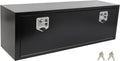 SCITOO 48' Iron Truck Bed Tool Box,Heavy Duty Crossover Storage for Most Full Size Pickups,Lockable Weatherproof Chest,Fits 48'WX16'DX16'H Truck Beds,Easy Access to Load and Unload