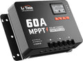 LiTime MPPT Solar Charge Controller (Bluetooth) - Solar Panel Regulator -150V, 60Amp, 12/24/36/48Volt for LiFePO4 and Lead-Acid Battery in Solar System