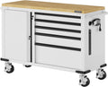 WORKPRO 52' x 20' 5-Drawer & 1-Door Rolling Tool Chest, Heavy Duty Tool Chest with Wheels, Power Strip, Locking System, Rolling Cabinet for Garage, Home & Kitchen, 1000 lbs Capacity