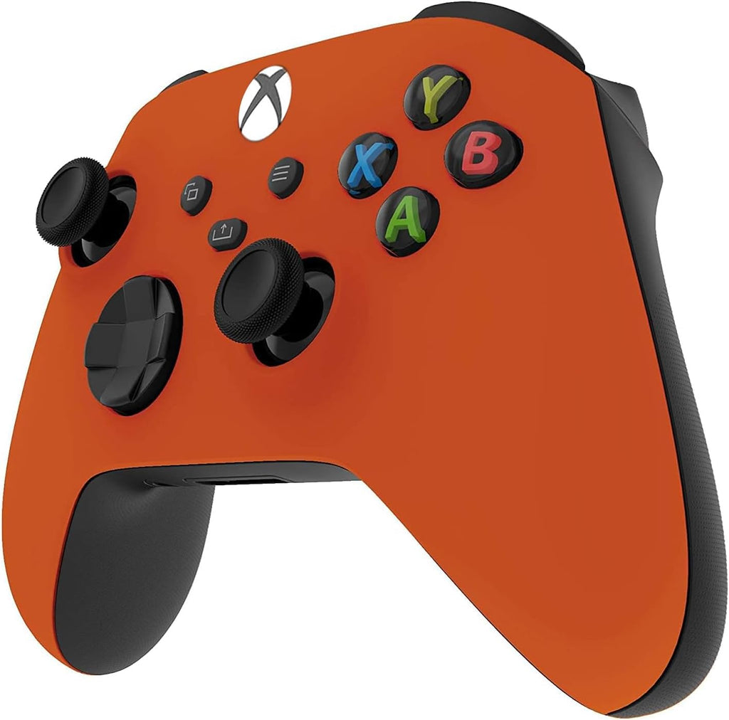 Custom Controllerzz Wireless Controller for Microsoft Xbox Series X/S & Xbox One - Soft Touch Feel - Custom Xbox Series X/S Controller (X/S Orange)