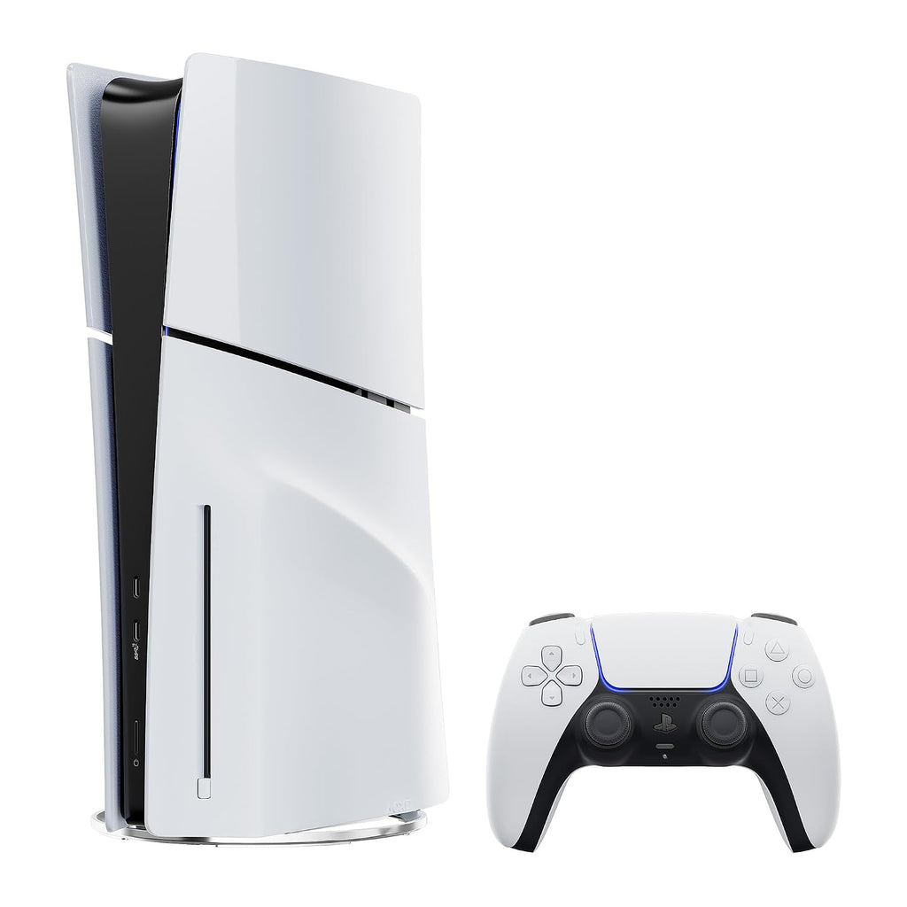 Sony PlayStation 5 Slim Disc 2TB SSD Edition Bundle with Astro Bot and C-Gamers Dual-Controller Charger - PS5 Upgraded with 2TB Ultra Fast SSD, White