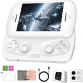 Anbernic RG Slide Handheld Game Console RG Slide 4.7-inch LTPS In-Cell Screen No Card Retro Game Console Unisoc T820 Portable Arcade Video Gaming Console Support AI WiFi Bluetooth HD and TV Output White
