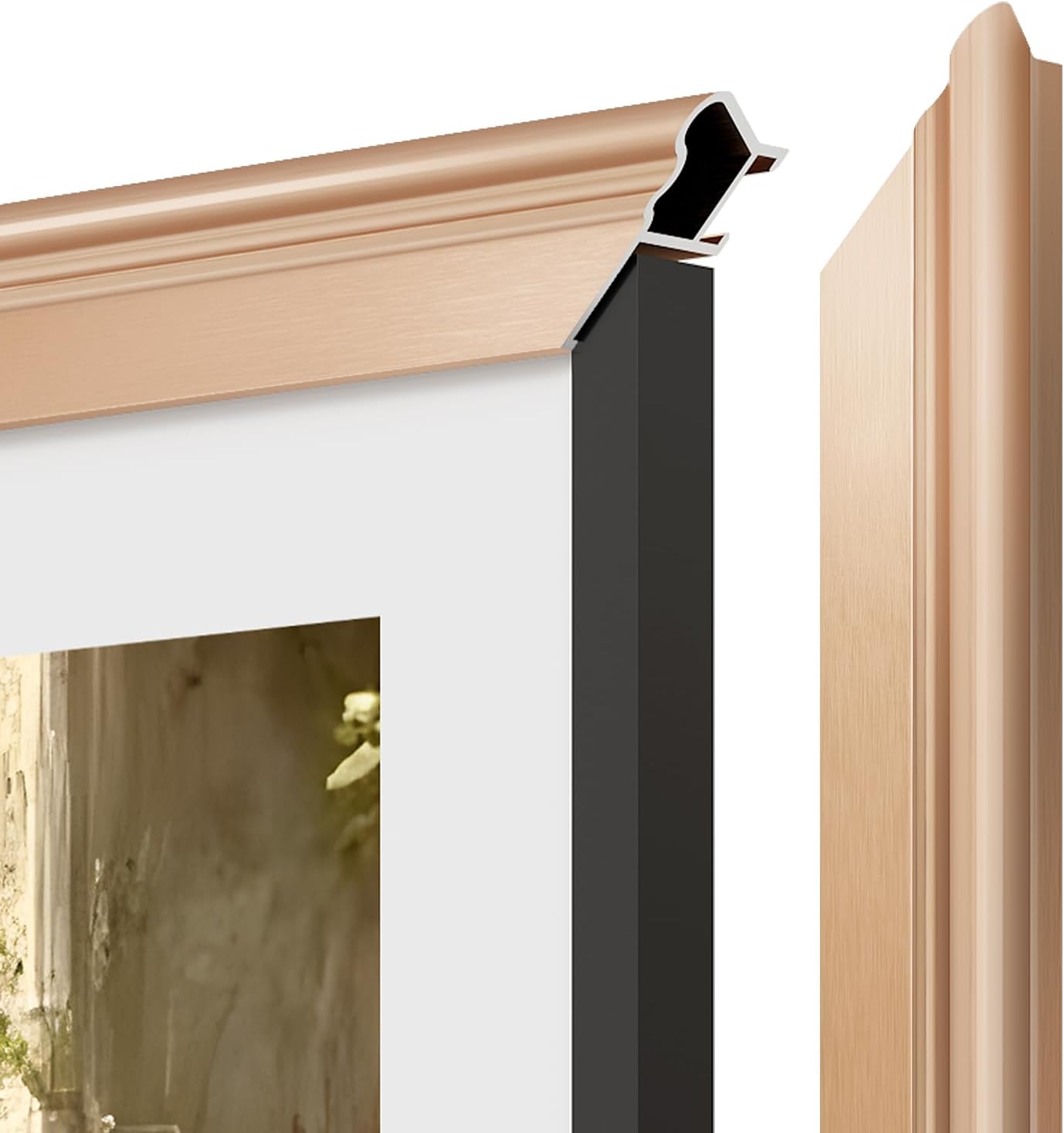 TV Frames 55' Deco Only for Samsung The Frame TVs, Alloy Bezel Modern & Minimalist Styles, Easy Installation, Interchangeable Bezels for Home Decor (Fits 2021-2025 Frame TVs)