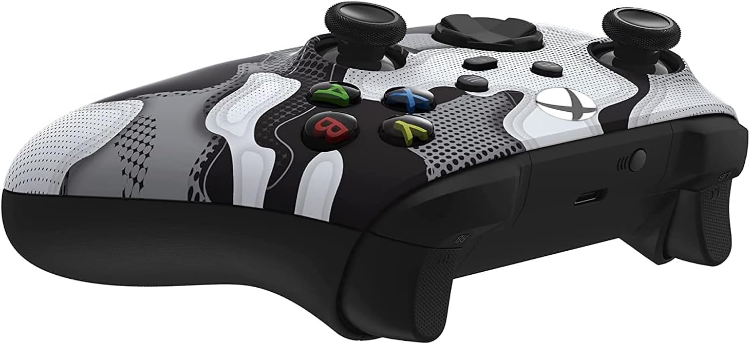 Custom Controllerzz Wireless Controller for Microsoft Xbox Series X/S & Xbox One - Custom Soft Touch Feel - Custom Xbox Series X/S Controller (X/S White Camo)