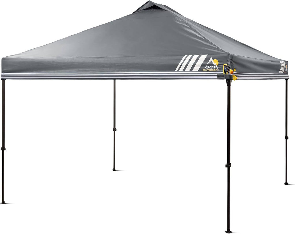 GCI Outdoor LevrUp Pop Up Canopy Tent, 10x10, Mercury Gray