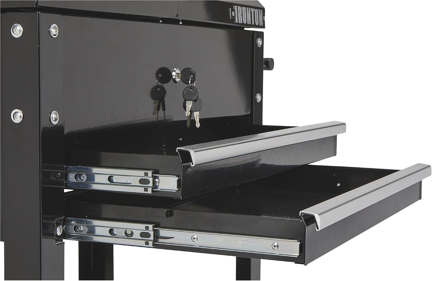 Ironton 28in. 2-Drawer Tool Cart - 30-1/2in.L x 14-1/2in.W x 33in.H, 350-Lb. Capacity