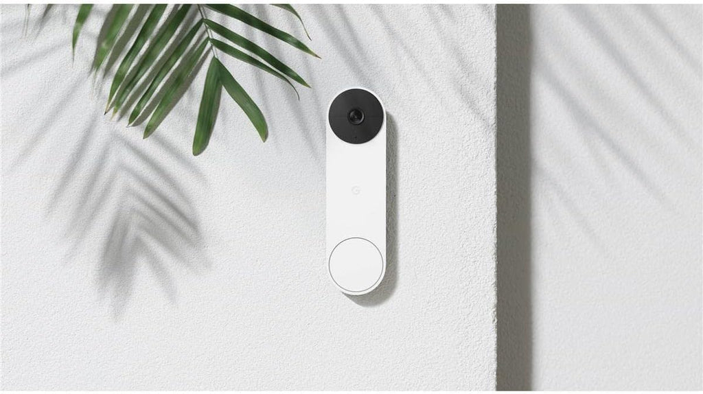 Google Nest Doorbell Battery – Wireless Smart Video Doorbell, HD Live View, Night Vision, Motion Detection, 2-Way Audio, Compatible with Alexa Home, Weather-Resistant – Snow, Bulk Packaging