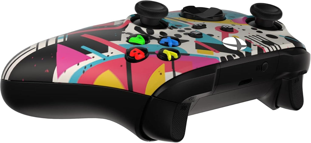 Wireless Controller for Microsoft Xbox Series X/S & Xbox One - Custom Soft Touch Feel - Custom Series X/S Controller (X/S Retro Abstract)