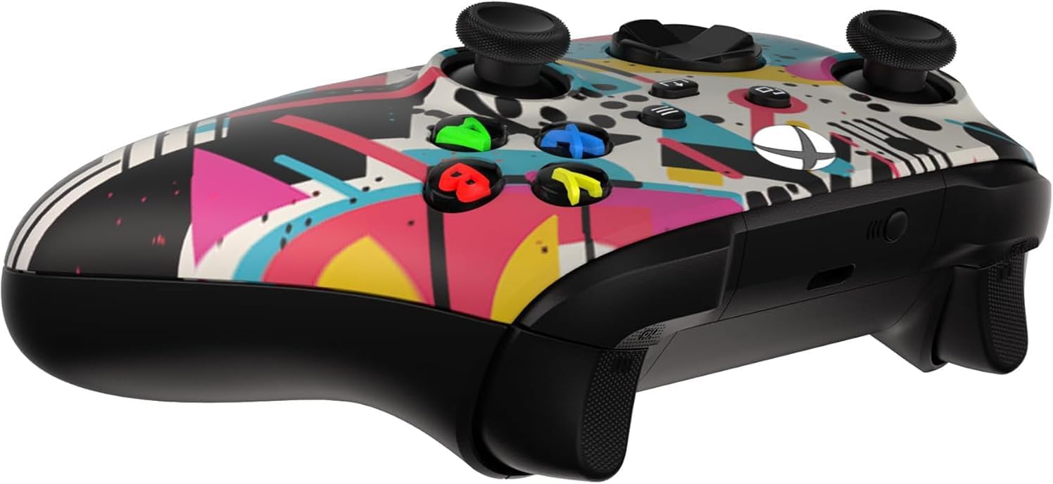 Wireless Controller for Microsoft Xbox Series X/S & Xbox One - Custom Soft Touch Feel - Custom Series X/S Controller (X/S Retro Abstract)