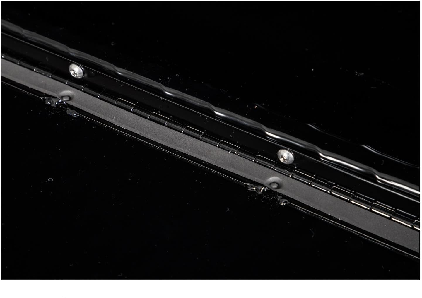 Buyers Products 1721565 Black Aluminum Diamond Tread Topsider Truck Box With Drop Door, 90x18x16 Inch, Weather Resistant, Locking Compression Latch, No Drill Install, Made in USA