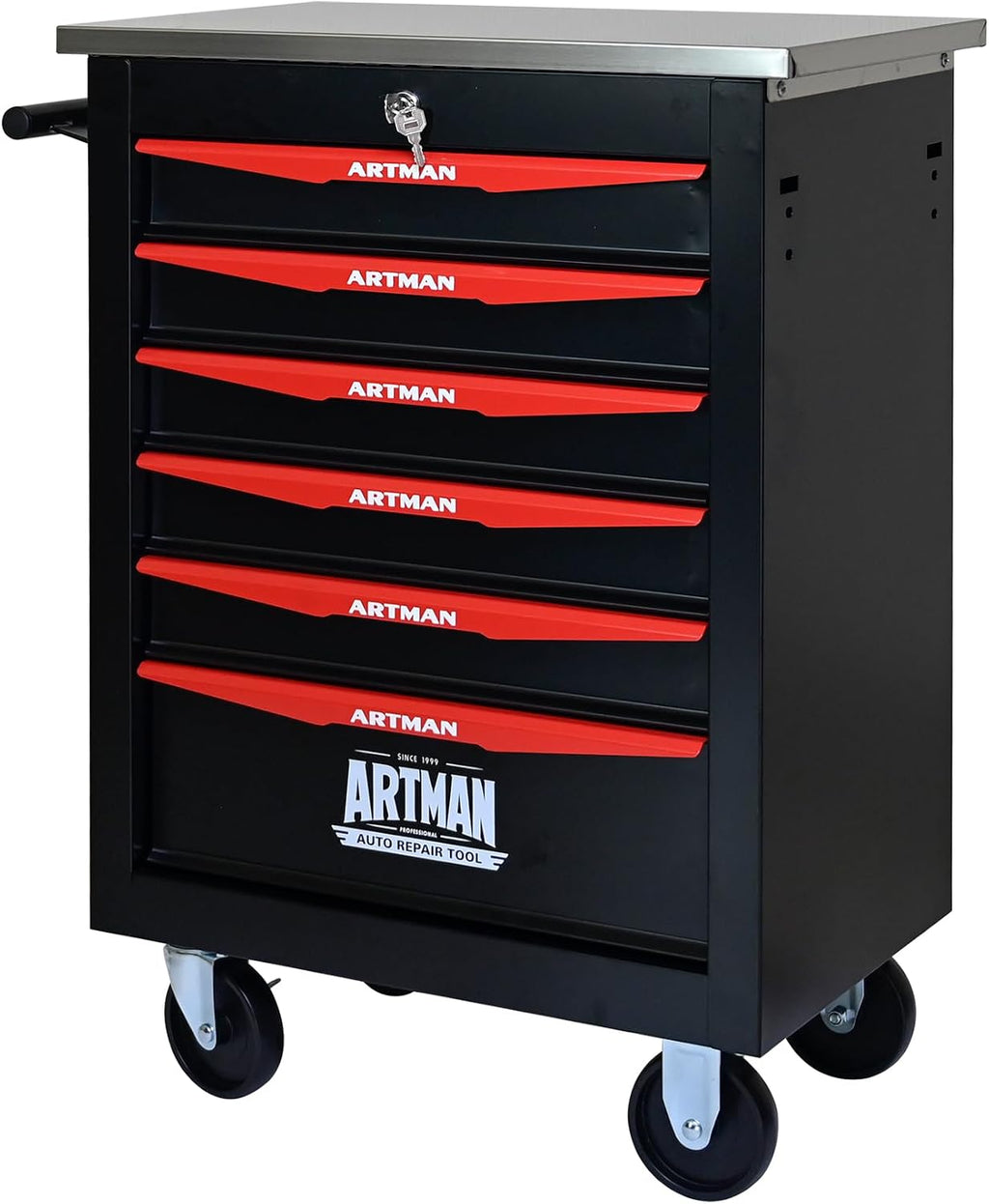 6-Drawer Tool Chest with Wheels, Combinable Rolling Tool Cart, Rolling Tool Box，Storage Organizer Cabinet for Garage,Warehouse, Repair Shop, Workshop