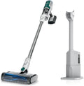 SHARK Clean & Empty Cordless Stick Vacuum Cleaner, Auto-Empty System, Self Cleaning Brushroll, HEPA Filter, Powerful Suction, Compact Lightweight, Perfect for Pet Hair (Renewed) (White + Green)