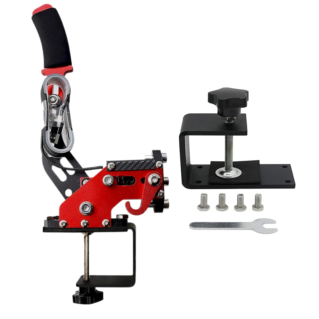 Obokidly Upgrade USB Handbrake Support G920 Compatible with Xbox ONE/Xbox ONE S for Simracing Game Sim Rig with Clamp Also Suitable for PC (Red)
