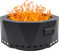 Smokeless Fire Pit Outdoor- 20 Inch Low Smoke Metal Fire Pits & Fireplaces for Outside with Carry Bag, Smokeless Wood Stove for Camping, Patio, Backyard, Garden, Picnic-L