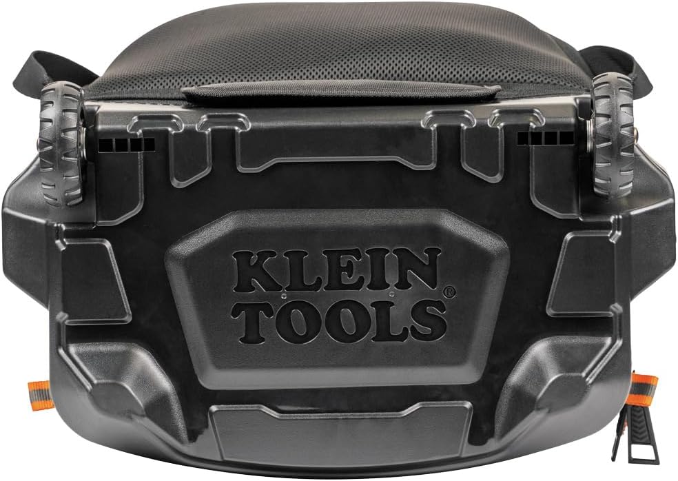 Klein Tools 55604 Rolling Tool Backpack, Tool Bag with 28 Pockets, Heavy Duty Retractable Handle, Large Storage Interior, 3-Inch Wheels