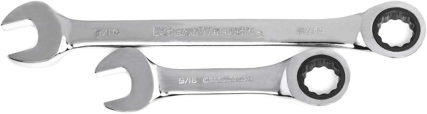GEARWRENCH 34 Pc. Standard & Stubby Ratcheting Wrench Set, SAE & Metric - 85034 (Pack of 4)