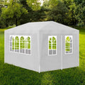 White Outdoor Party Tent Canopy Gazebo 9.8x13.1 ft Rectangular Shelter with Steel Frame for Backyard Patio Garden Events