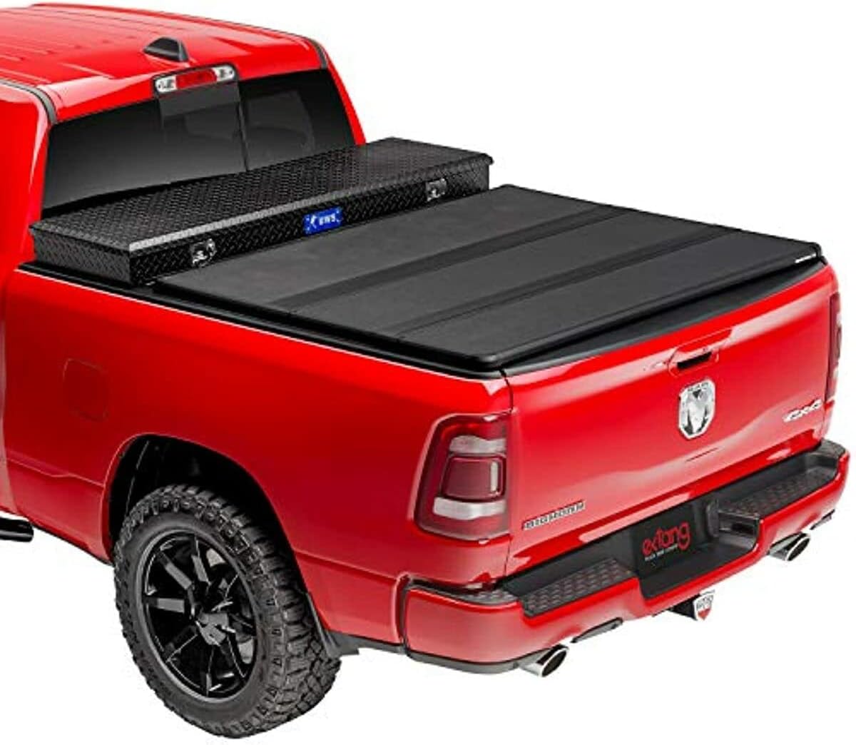 RealTruck Extang Solid Fold 2.0 Toolbox Hard Folding Truck Bed Tonneau Cover | 84430 | Fits 2009 - 2018, 19'-24' Classic Body 1500 Dodge Ram 1500/2500/3500 6' 4' Bed (76.3')