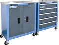 LARBANKE Combination Tool Chest with Lock,5-Drawer/2 Door Tool Cabinet can be Interconnected,Rolling Tool Chest with Wheels and Padded Feet,with Stainless Steel Protective Film Countertop