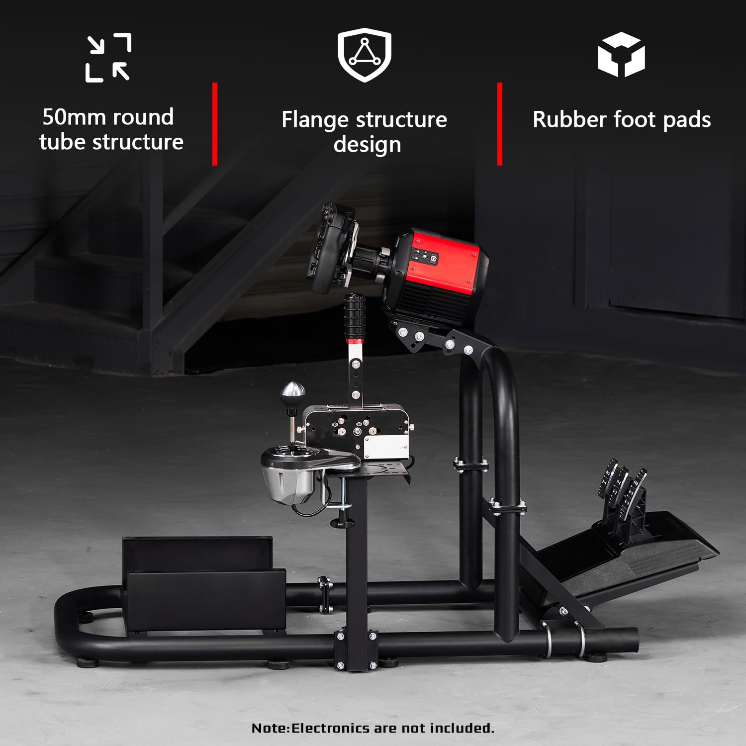 Dardoo Gaming Simulator Cockpit Adjustable Compatible with Logitech G27 G29 G920 G923, for Fanatec, for Thrustmaster T300RS T500R, Racing Simulator Cockpit without Wheel Pedal Shifter Seat
