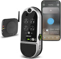 Lockly Vision Elite Video Smart Lock with Camera, Smart Wi-Fi Deadbolt for Front Door, PIN Genie® Keypad, Fingerprint Door Lock, Motion Sensor, App Remote Control, 2 Way Audio Doorbell, No Monthly Fee