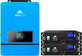 SUNGOLDPOWER 8KW 48V Kit:8000W DC 48V Pure Sine Wave Solar Inverter UL1741 with 2PCS 100A 48Vdc LiFePO4 Batteries 48V100P UL9540A (8KW Inverter+10.24KWH Batteries)