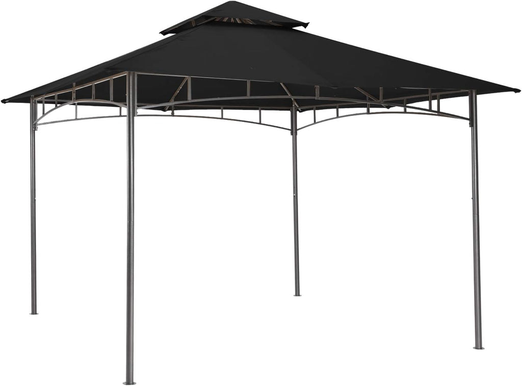 ABCCANOPY Gazebos for Patios 10x10 - Outdoor Steel Frame Gazebo for Lawn Backyard Garden Deck (Black)