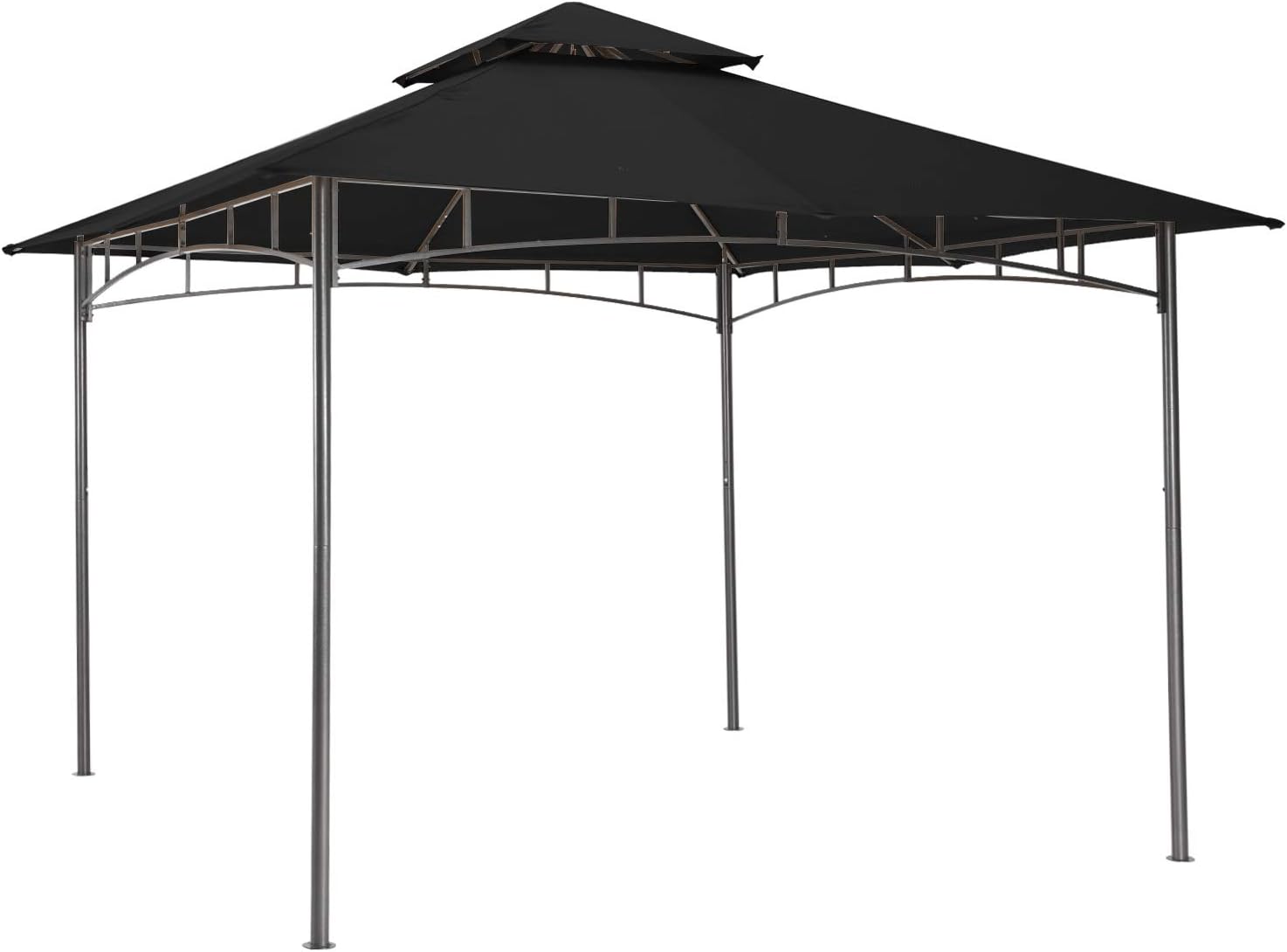 ABCCANOPY Gazebos for Patios 10x10 - Outdoor Steel Frame Gazebo for Lawn Backyard Garden Deck (Black)