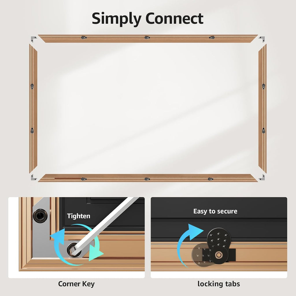 TV Frames 55' Deco Only for Samsung The Frame TVs, Alloy Bezel Modern & Minimalist Styles, Easy Installation, Interchangeable Bezels for Home Decor (Fits 2021-2025 Frame TVs)