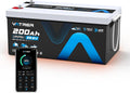 24V 200AH Low/High Temp Cutoff LiFePO4 Lithium Battery with Self-Heating & APP Monitoring, Built-in 200A BMS, Rechargeable Battery with 5.12kW for Trolling Motor, RV/Camper, Solar,Home,Off-Grid,Backup