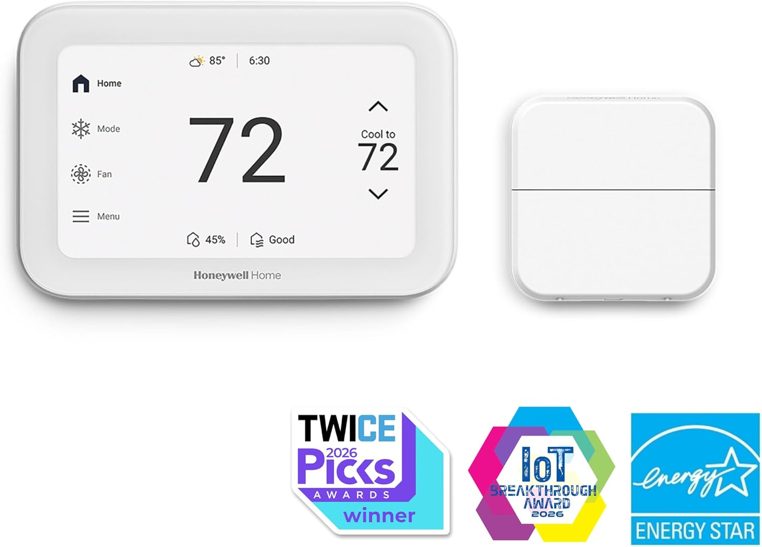 Honeywell Home X8S Premium Smart Programmable Wi-Fi Thermostat with Sensor, Video Doorbell Access, Humidity Control, 5' Customizable Touchscreen, Energy Star, Works with Alexa, Matter, Apple, Google