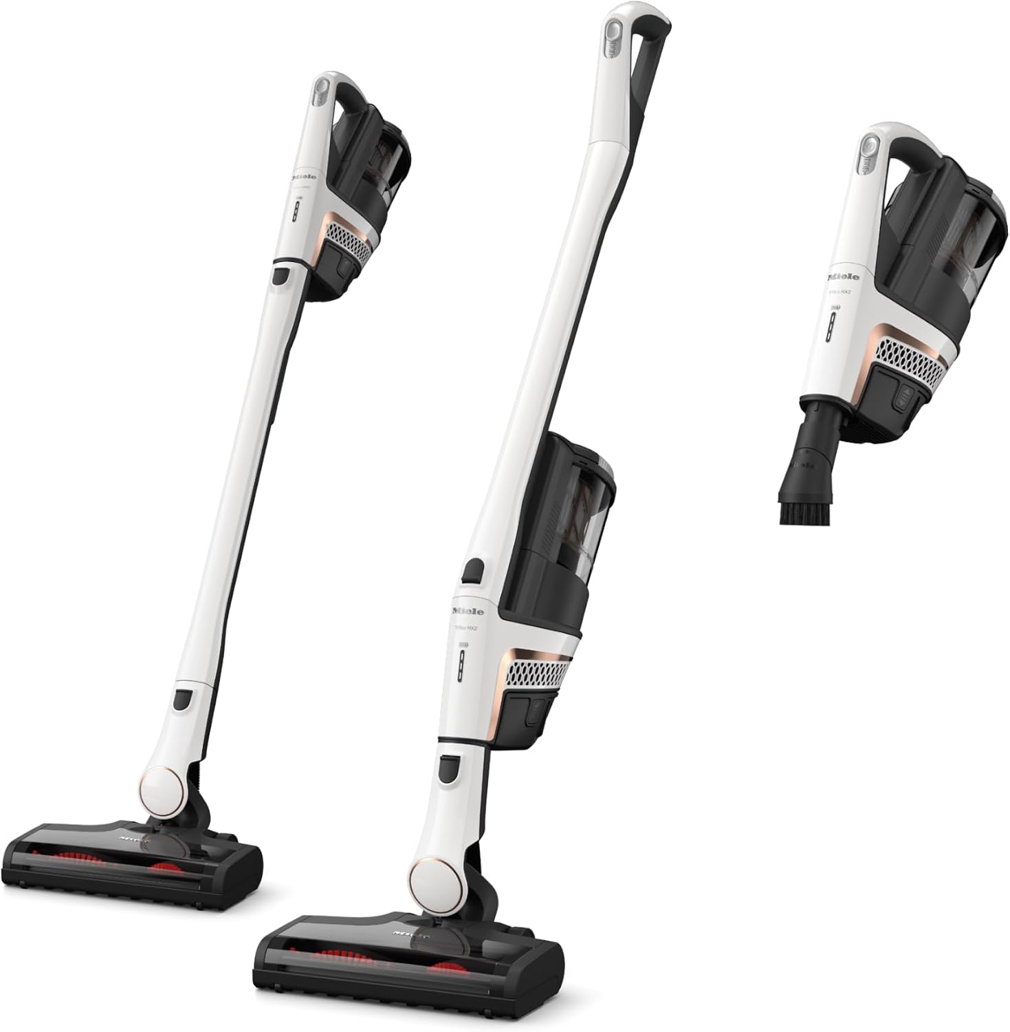Miele Triflex HX2 Self-Standing Cordless Stick Vacuum Cleaner, 60 min runtime, Lotus White / Rose Gold