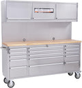 GarveeTech 72 inch Tool Chest, Tool Box Mobile 15 Drawers, Storage Rolling Cabinet with Wheels, Lock Key Locking System Drawer Liners for Garage, Warehouse, Repair Shop