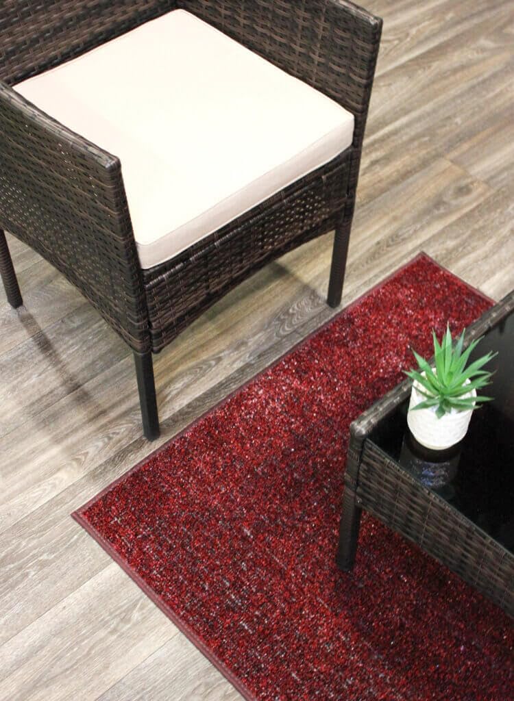 KOECKRITZ Outdoor Turf Rug – Weather-Resistant Artificial Grass Carpet for Patio, Deck, Porch, Gazebo, Boat & Pool – Lightweight, Fade-Resistant - 4' x 11' Red Bandana