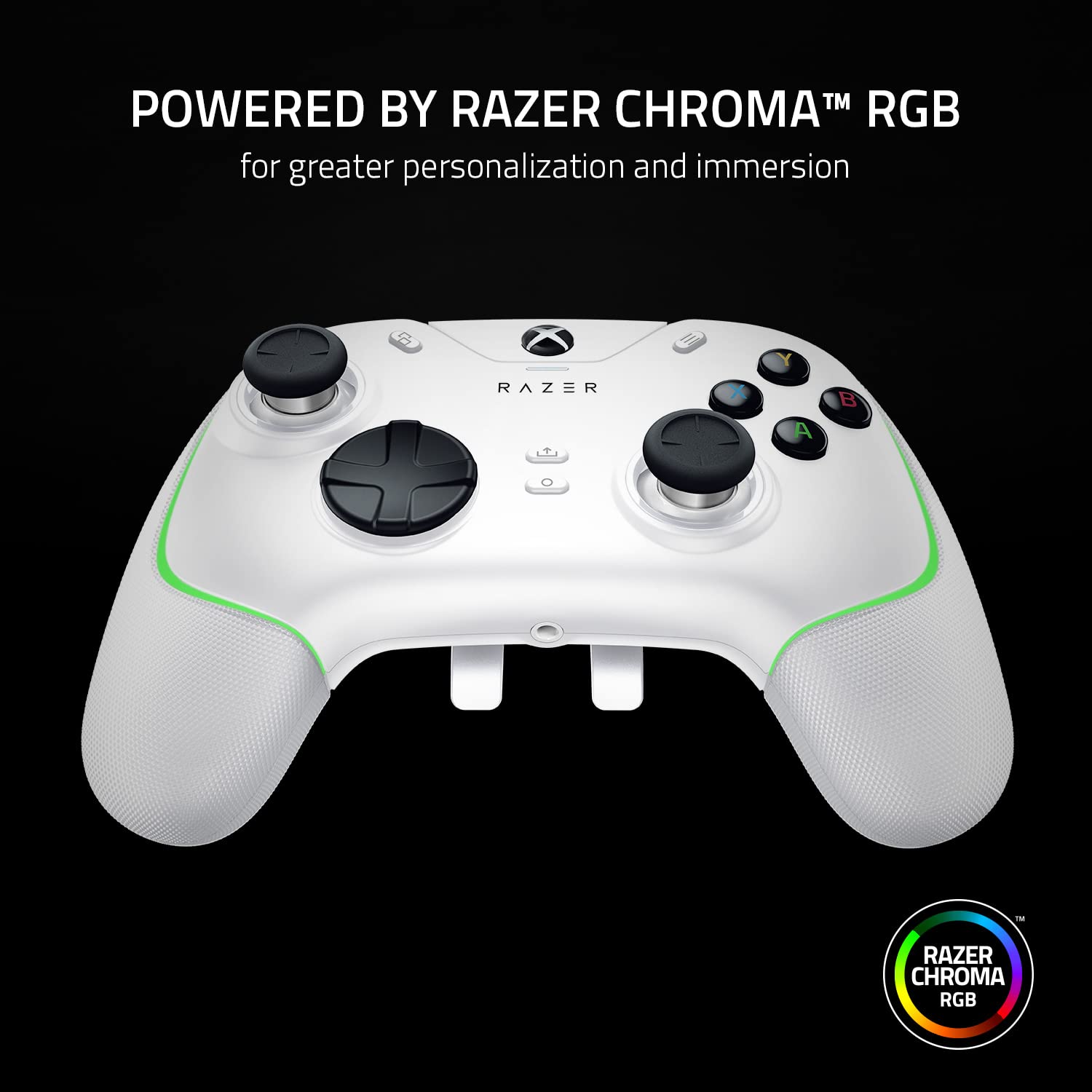 Razer Wolverine V2 Chroma Wired Gaming Pro Controller for Xbox Series X|S, Xbox One, PC: RGB Lighting - Remappable Buttons & Triggers - Mecha-Tactile Buttons & D-Pad - Trigger Stop-Switches - White