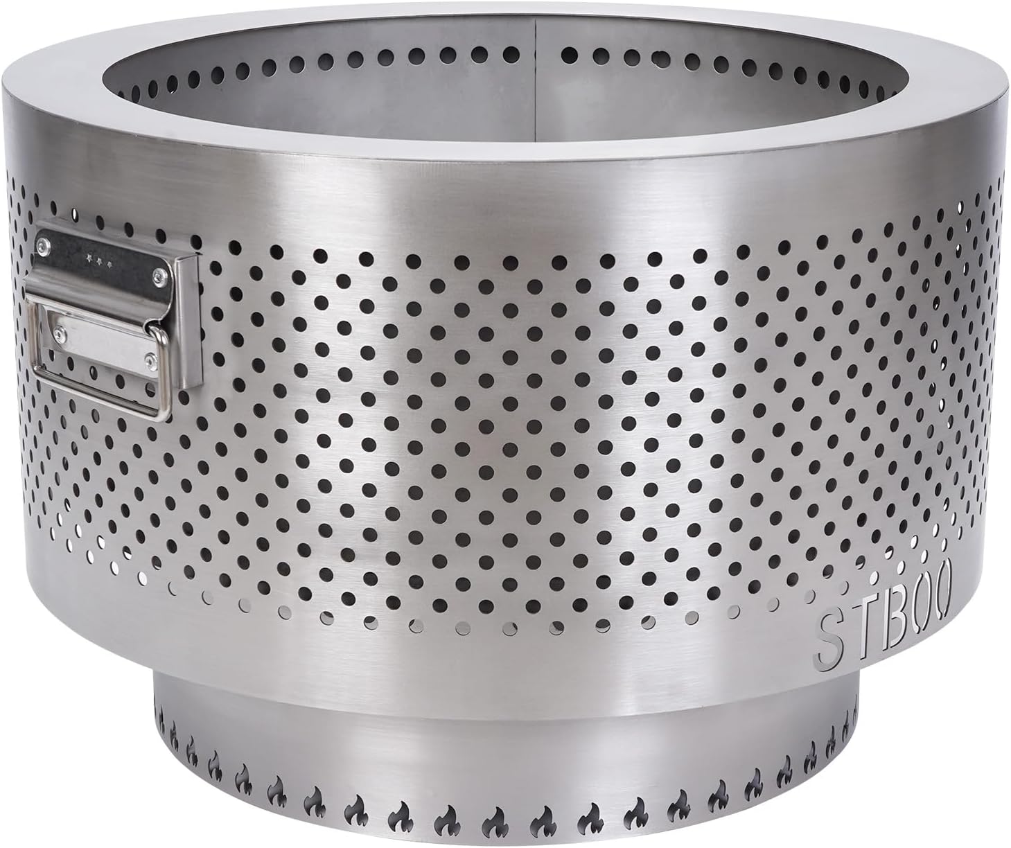 20Inch Large Firepit - Fire Pits for Outside with Portable Carrying Storage, Outdoor Fireplace for Camping Picnic Backyard Beach,Stainless, L