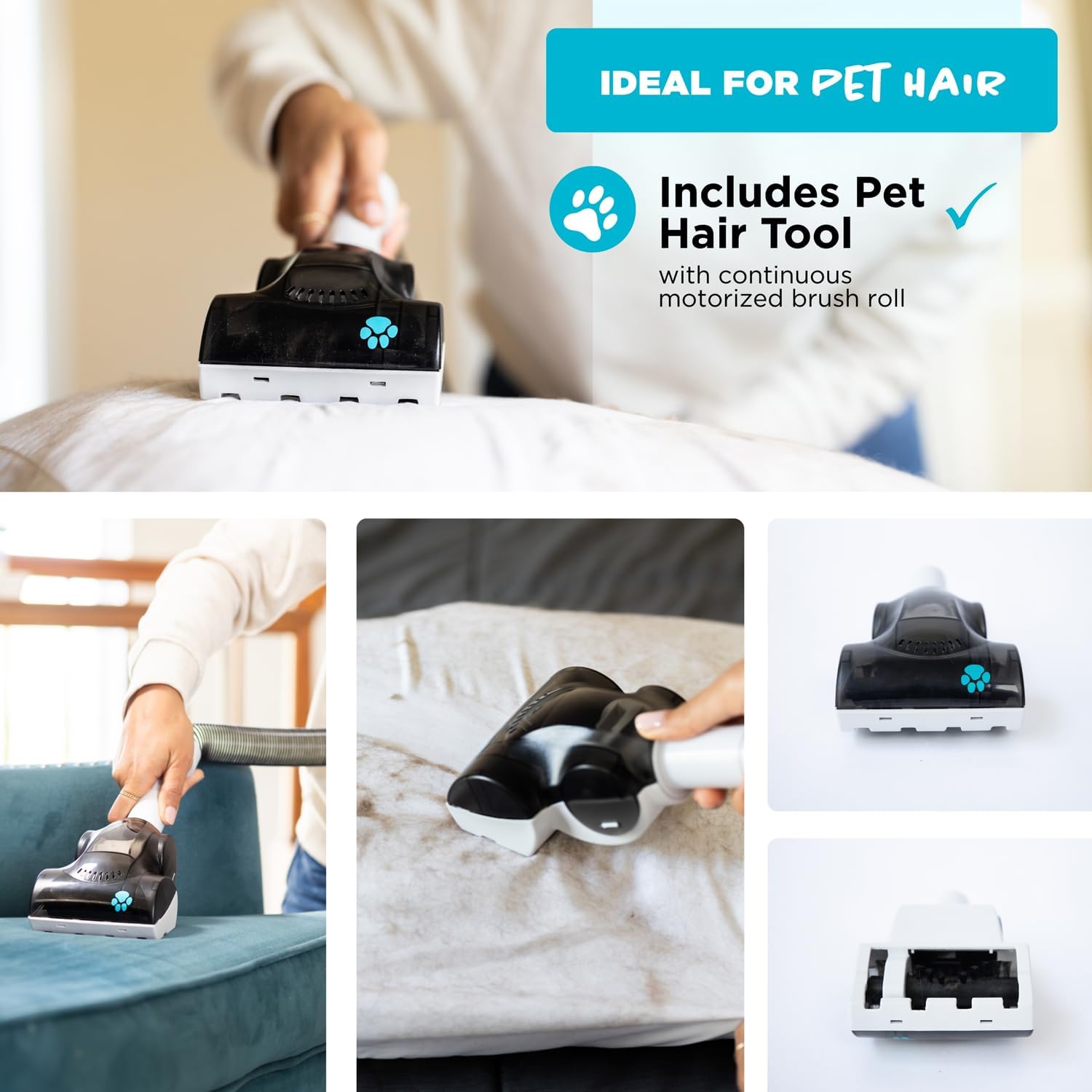 Pets Pro, Hard Floor and Carpet Vacuum Cleaners for Home Pet Hair, Upright, Bagless Lightweight, Powerful Suction in Homes with Dogs Plus Upholstery, Dust and Crevice Tools, SVPET